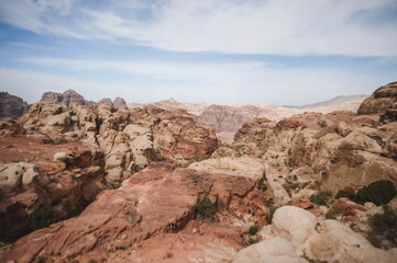  mountain landscape of Petra in the morning