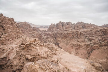  mountain landscape of Petra in the morning