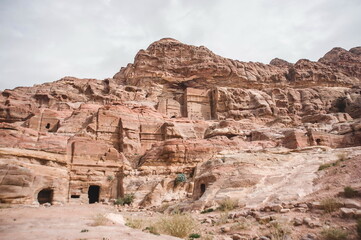  mountain landscape of Petra in the morning