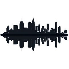 Obraz premium city skyline silhouette with reflection