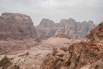  mountain landscape of Petra in the morning