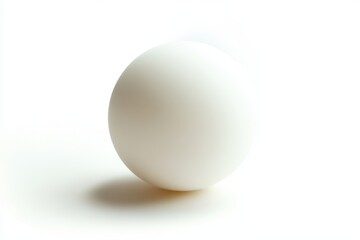 A single ping pong ball on a white background