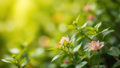 a small pink flower that is growing in the grass