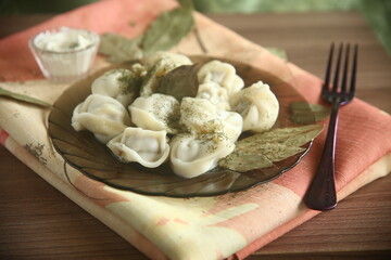 Dumplings with onion