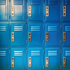 School Locker Background with Copy Space for Text