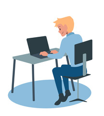 person working on laptop