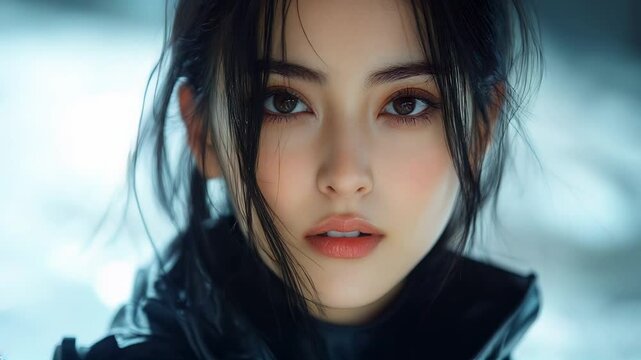 Asian woman.  Created with AI.