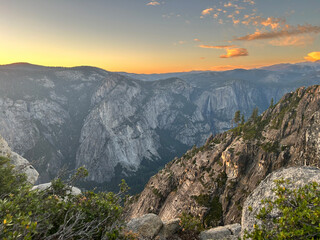 Beautiful sunset from the mountaintops