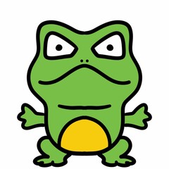 cute frog on white background