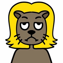 cartoon lion cartoon on white background