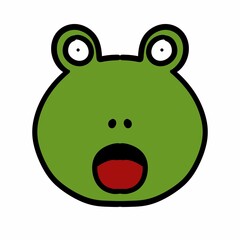 cute cartoon of a cute green frog