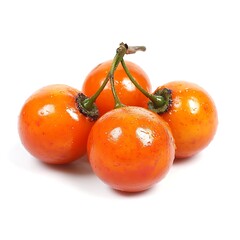 African Cherry Orange isolated on a with a white background close up