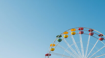 Fototapeta premium Ferris Wheel Landscape 4K Wallpaper