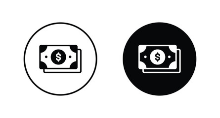 Dollar Money icon set vector