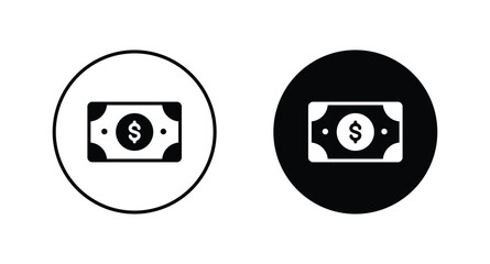 Dollar Money icon set vector