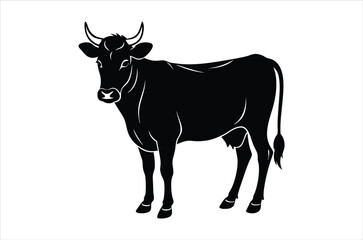 cow vector,  icon vector illustration, cow silhouette of a cow isolated on a white background, eps, png, svg,  vector,