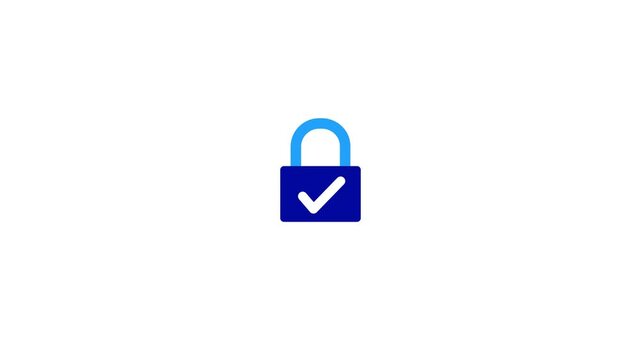 Lock reload icon. rotating arrow with padlock animation. security concept lock reload icon animation.