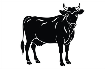 cow vector,  icon vector illustration, cow silhouette of a cow isolated on a white background, eps, png, svg,  vector,