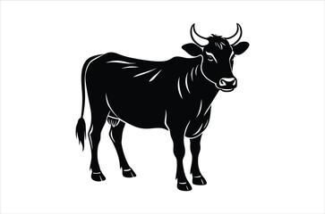 cow vector,  icon vector illustration, cow silhouette of a cow isolated on a white background, eps, png, svg,  vector,