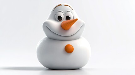 Obraz premium Playful Snowman Character in Bright Design