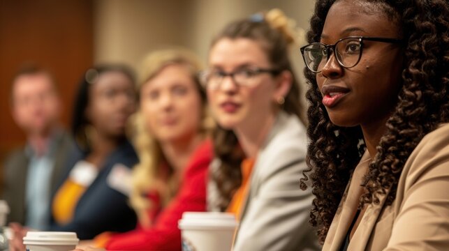 A panel discussion with alumni and professionals in the workforce highlighting the importance of networking and building relationships without alcohol at a Sober Sorority and Fraternity