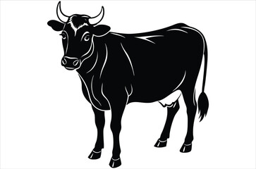 cow vector,  icon vector illustration, cow silhouette of a cow isolated on a white background, eps, png, svg,  vector,