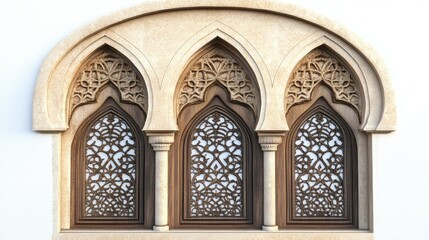 Obraz premium Intricate Architectural Window Design in Stone