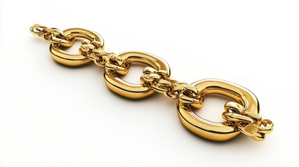 Obraz premium Dollar_symbol_with_golden_chain_isolated_on_white_background