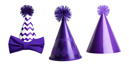 Purple Birthday Hats and Accessories for Festive Celebrations Generative AI