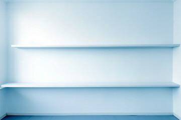 Obraz premium 白いシンプルな部屋 棚