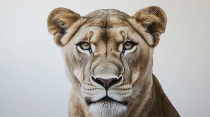 Captivating Lioness Portrait in Gigapixel Quality
