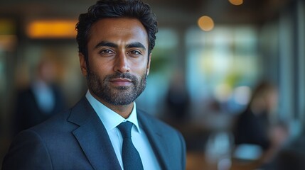 Distinguished man exudes confidence in impeccable suit