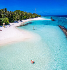 View of Fulidhoo island in the Maldives