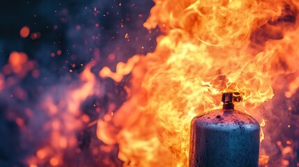 House fire caused by a gas cylinder or flammable materials highlighting the importance of life and health protection through property insurance