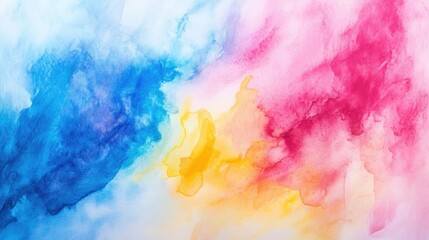Abstract watercolor painting created by hand