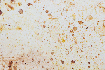 Texture of dirty stains and grease on white stove