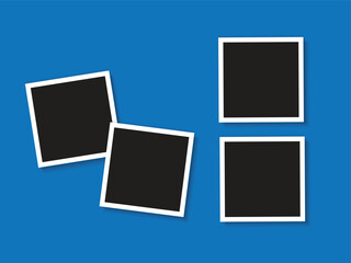 Blank photo frame geometric template design