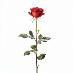 Fototapeta premium red rose isolated on white background