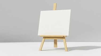 Blank Canvas on Easel for Artistic Creations