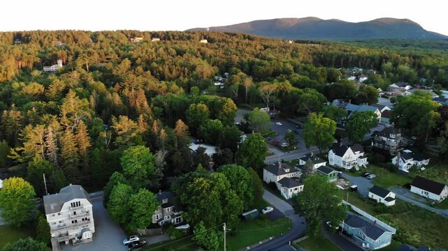 morning sun rise landscape of Arcadia National Park landscape