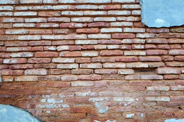 Weathered Brick Wall with Rustic Texture