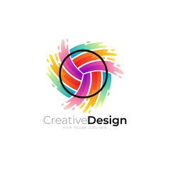 The ball icon is colorful and represents sport, football icon