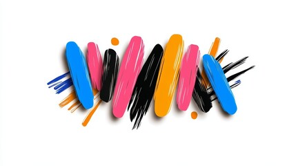 Colorful Abstract Paint Strokes Background Design