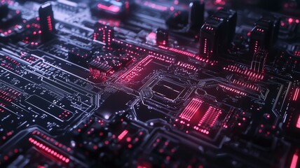 Fototapeta premium 電子基板_マザーボードのイメージ画像