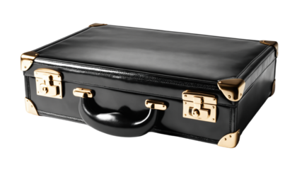old suitcase isolated on transparent background