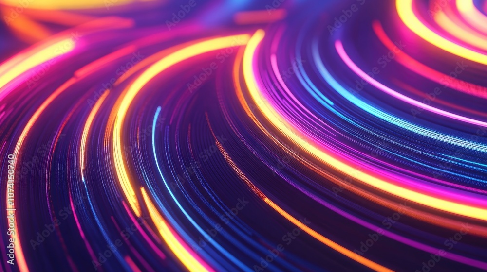 Aufkleber colorful circular lines in pixel animation creating a cartoon style backdrop a modern abstract backg