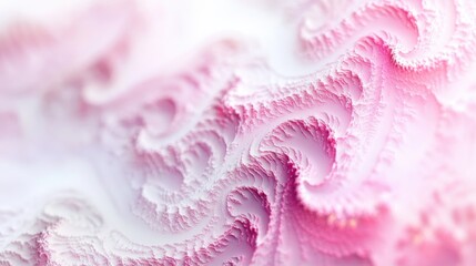 Abstract pink zigzag fractal design on a white backdrop