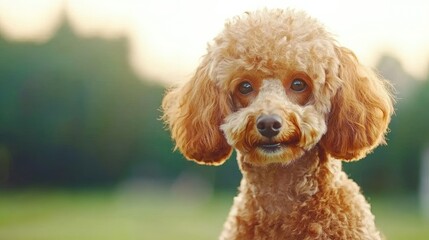 Playful poodle enjoys a sunny day in the park a heartwarming moment captured