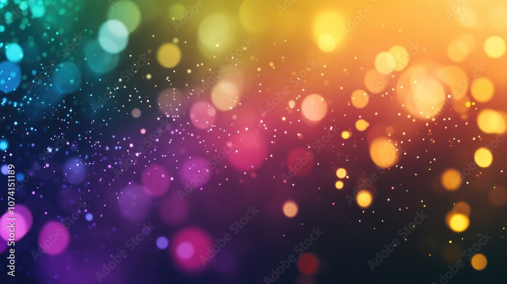 Poster abstract gradient with multiple colors featuring a defocused blur effect