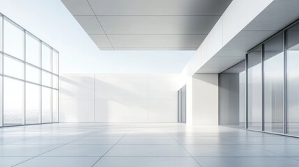 Modern Architectural Design Minimalistic Business Template 3D Visualization